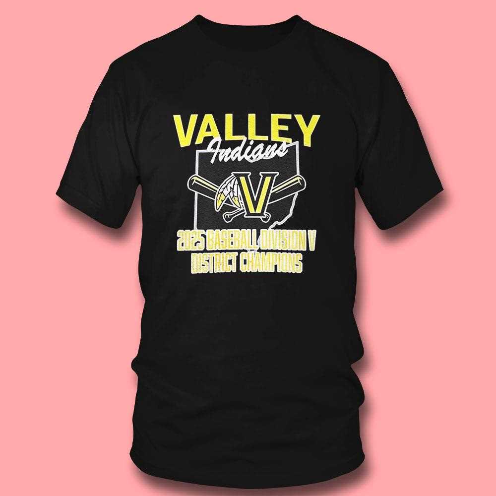 Valley Indians 2025 Baseball Division V District Champions Shirt Valley Indians 2025 Baseball Division V District Champions Shirt