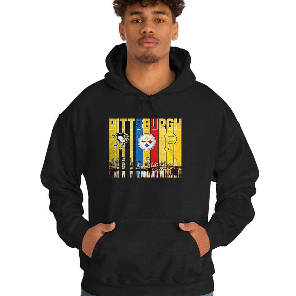 Pittsburgh Skyline City Sports Team Logo Shirt Pittsburgh Skyline City Sports Team Logo Shirt