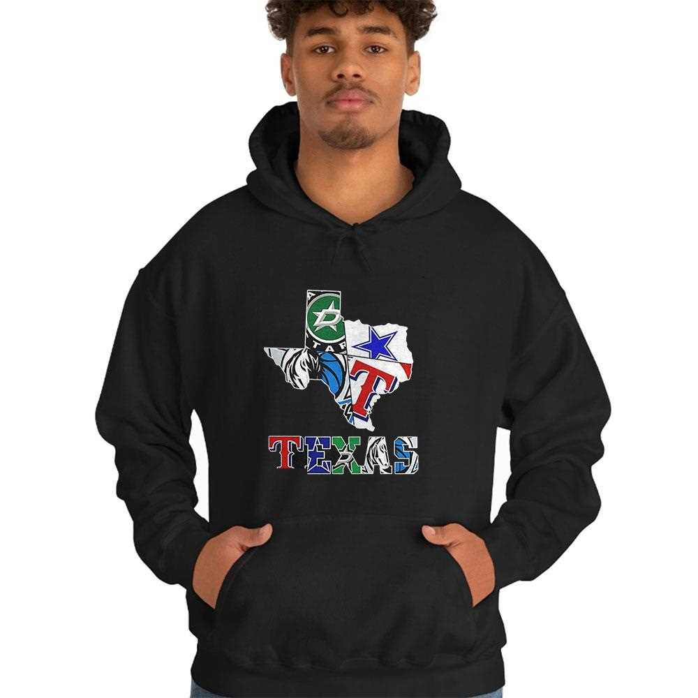 Texas Sports Teams Logo Map Shirt Texas Sports Teams Logo Map Shirt