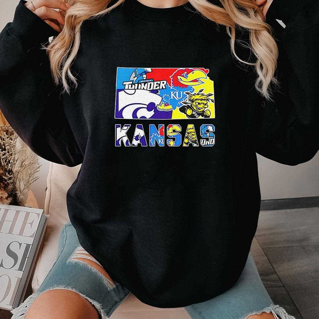 Kansas Sports Team Map Logo Shirt Kansas Sports Team Map Logo Shirt