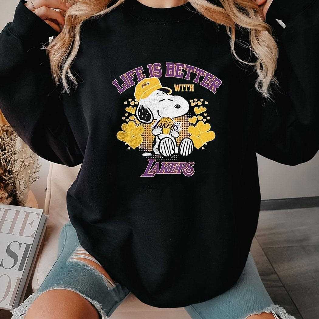 Snoopy Peanuts Life Is Better With Los Angeles Lakers Shirt Hoodie Snoopy Peanuts Life Is Better With Los Angeles Lakers Shirt Hoodie