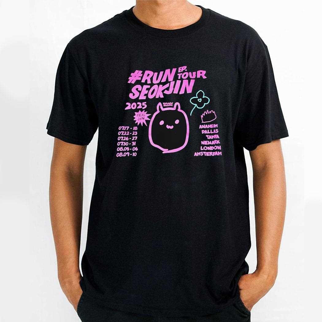 Run Seokjin Ep Tour 2025 World Wide Handsome Shirt