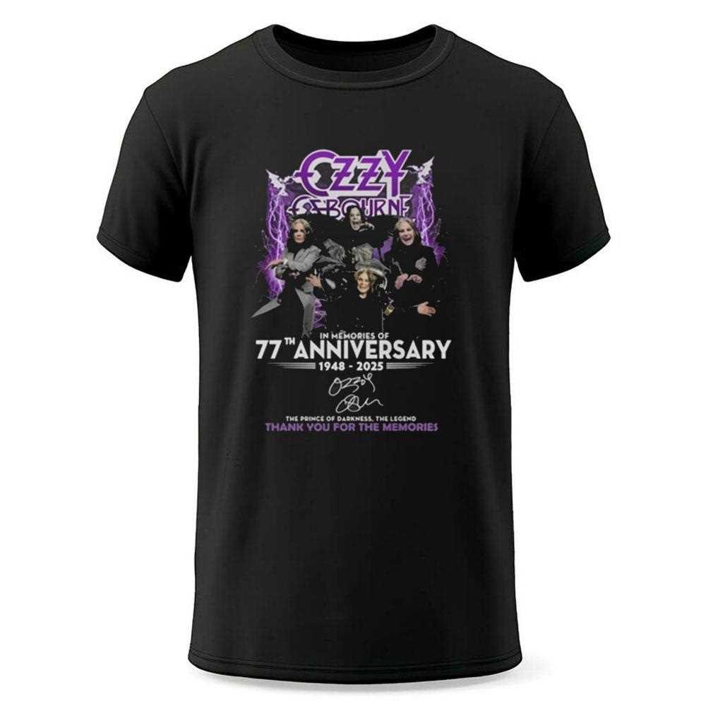 Ozzy Osbourne In Memory Of 77th Anniversary Shirt Ozzy Osbourne In Memory Of 77th Anniversary Shirt