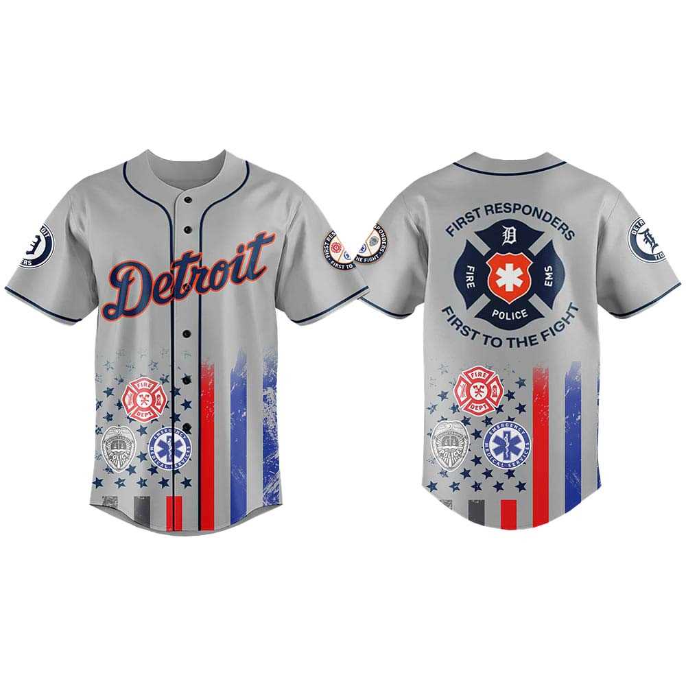 2025 Detroit First Responder Fridays Baseball Jersey