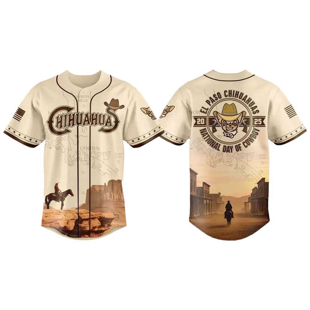 2025 El Paso Chihuahuas National Day Of The Cowboy Baseball Jersey