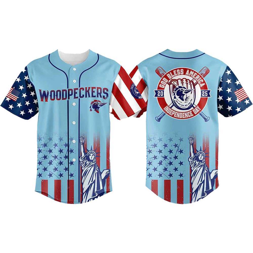 2025 Fayetteville Woodpeckers Independence Day Jersey