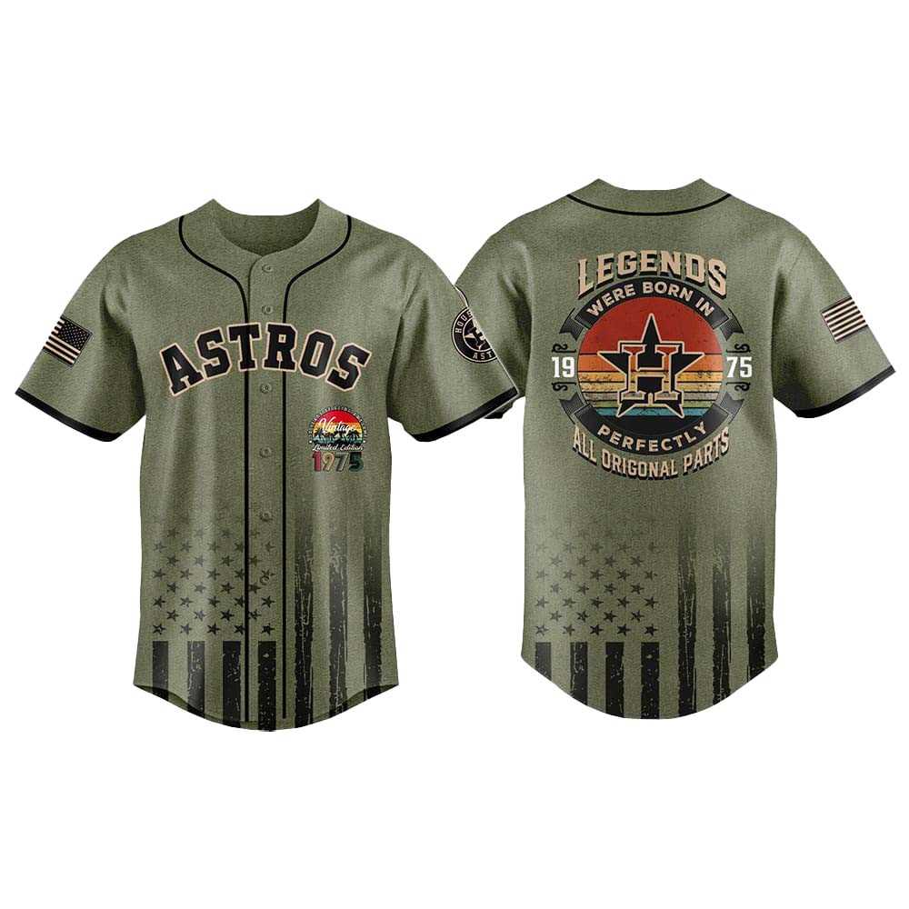 2025 Houston Astros 50th Birthday Vintage Camo Jersey