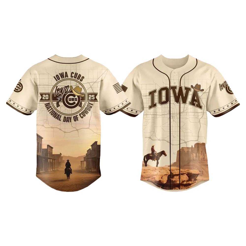 2025 Iowa Cubs National Day Of The Cowboy Baseball Jersey