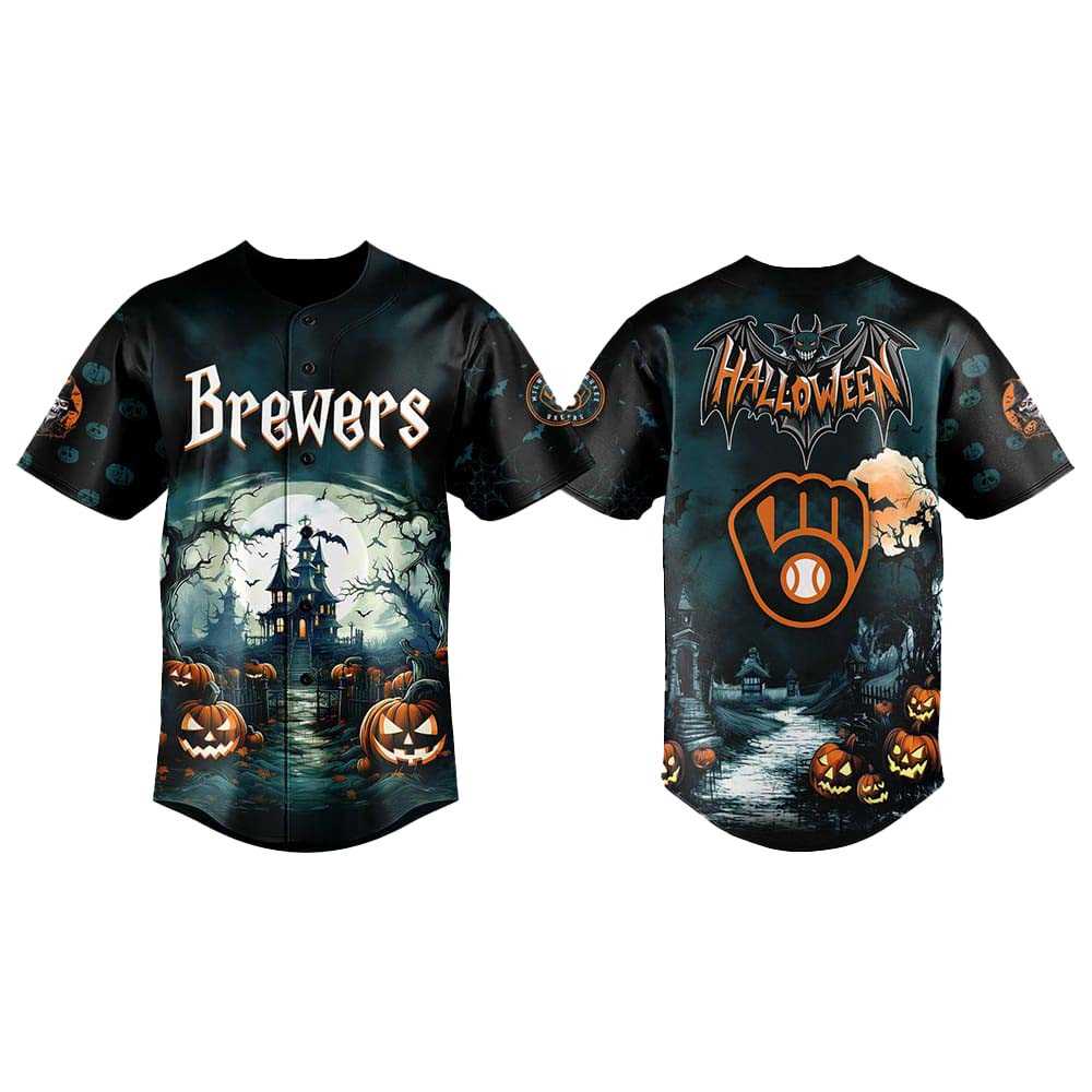 2025 Milwaukee Brewers Happy Halloween Jersey