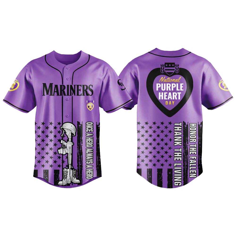 2025 Seattle Mariners National Purple Heart Day Jersey