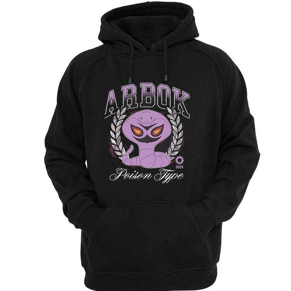 Pokemon Arbok Collegiate Style T-shirt Pokemon Arbok Collegiate Style T-shirt