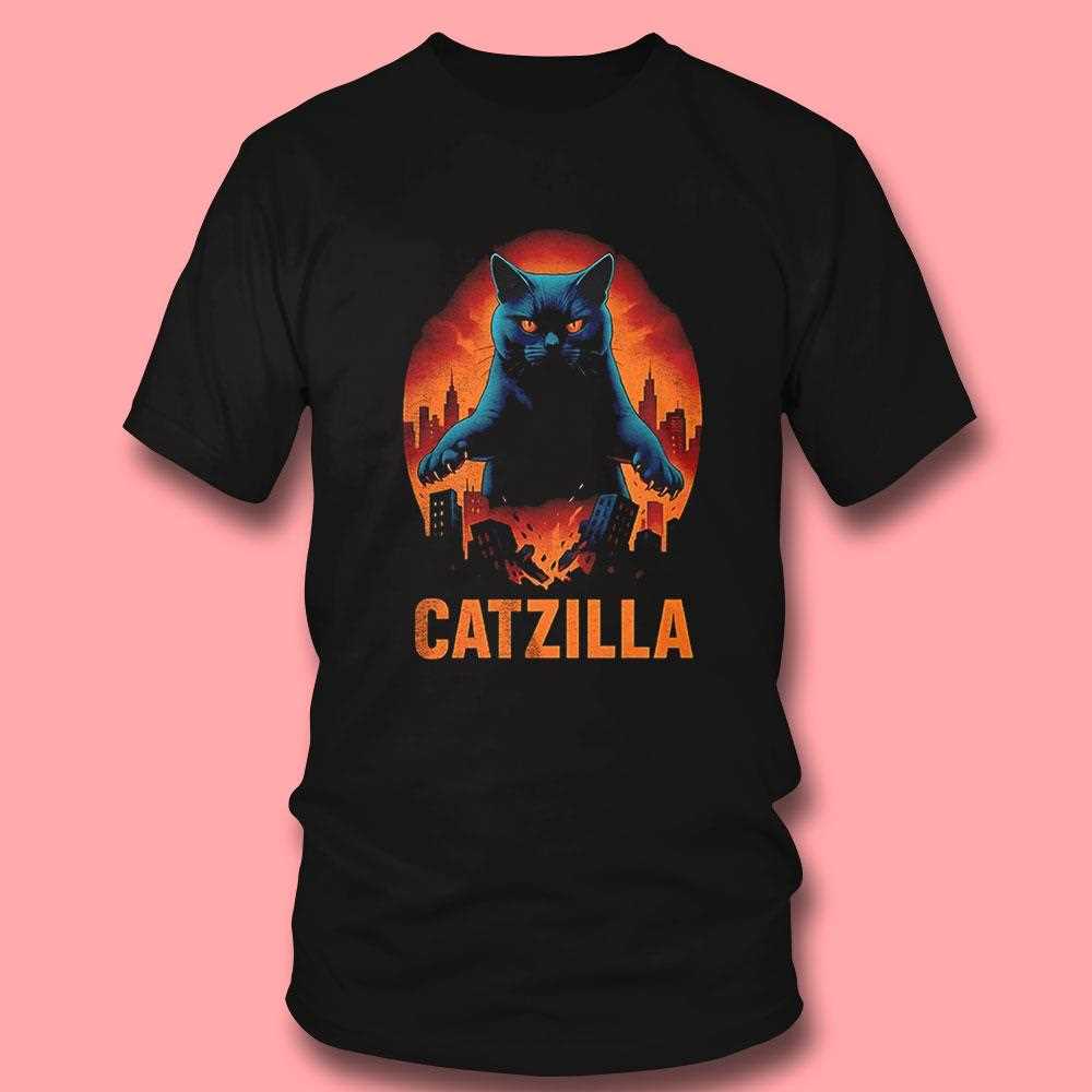 Funny Catzilla Pose T-shirt Funny Catzilla Pose T-shirt