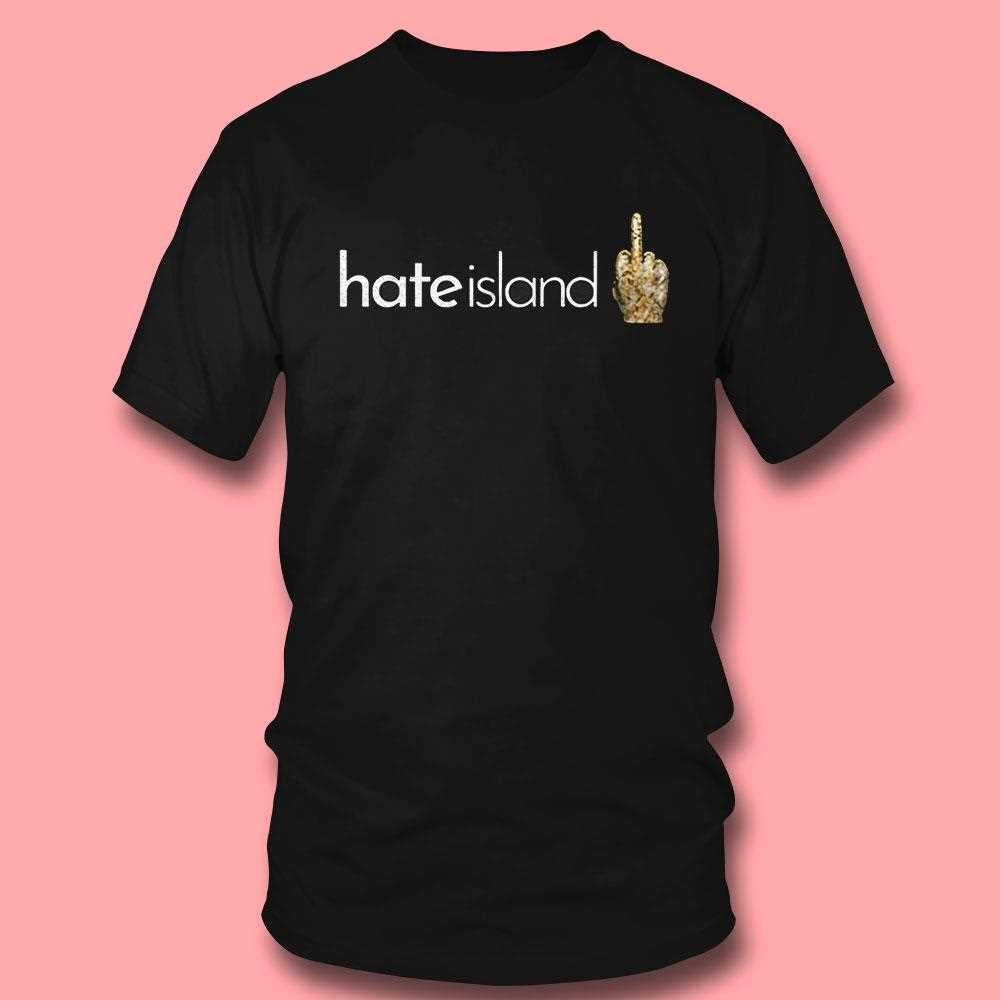 Hate Island’ Funny Middle Finger Emoji Shirt