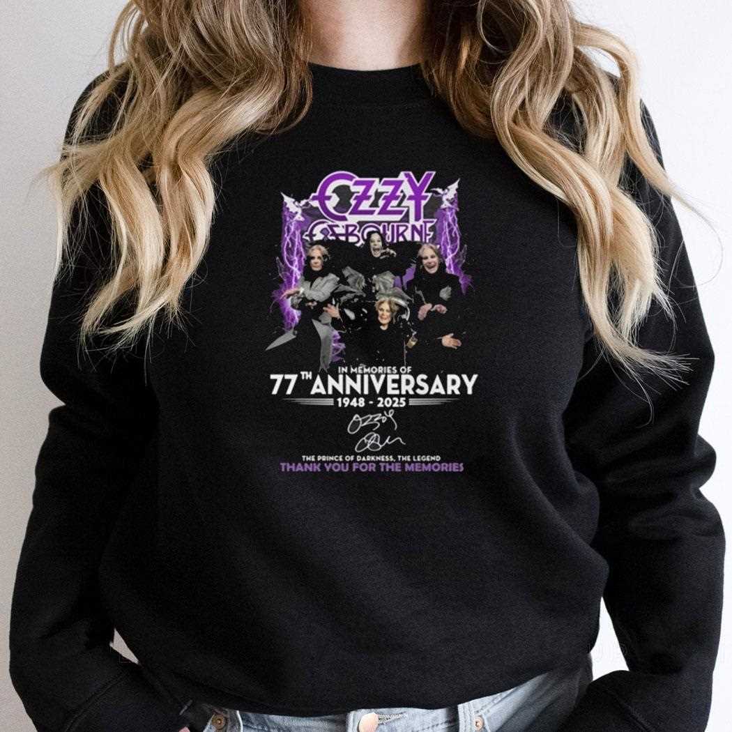 Ozzy Osbourne In Memory Of 77th Anniversary Shirt Ozzy Osbourne In Memory Of 77th Anniversary Shirt