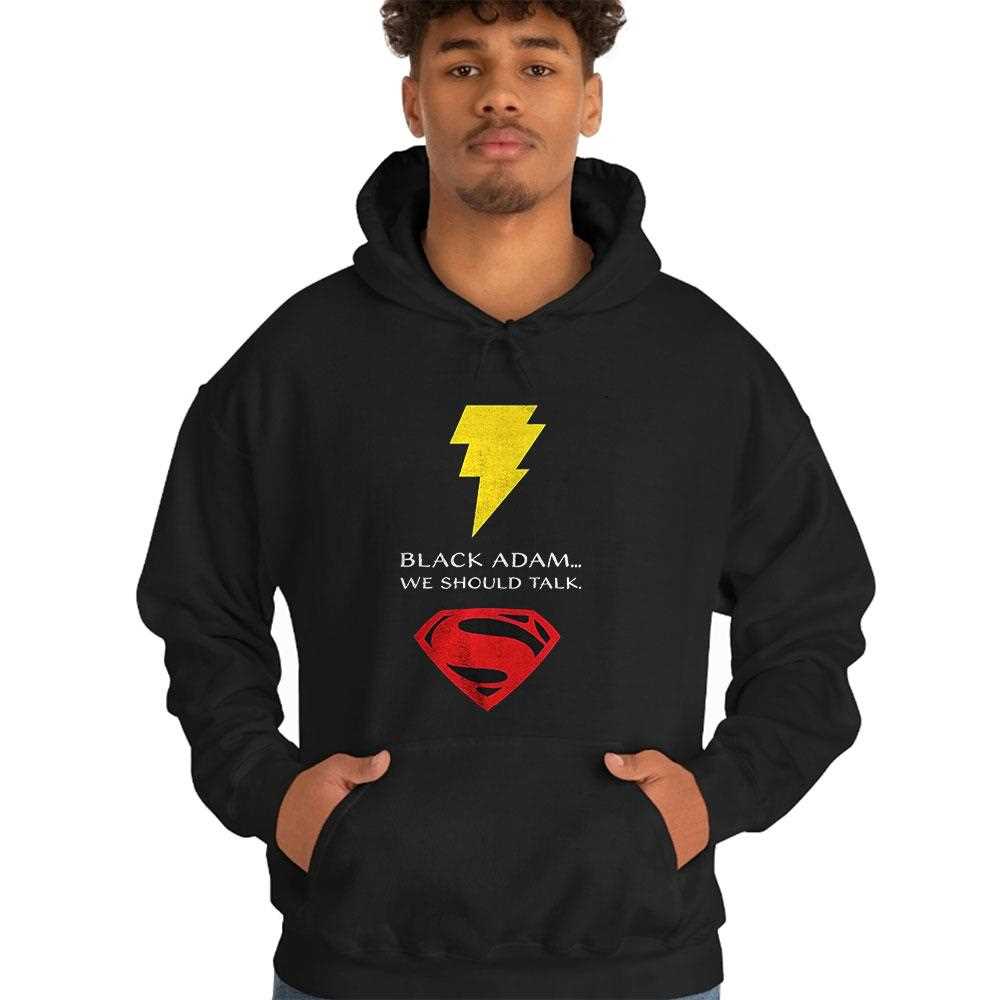 Black Adam X Superman We Should Talk Shirt Black Adam X Superman We Should Talk Shirt