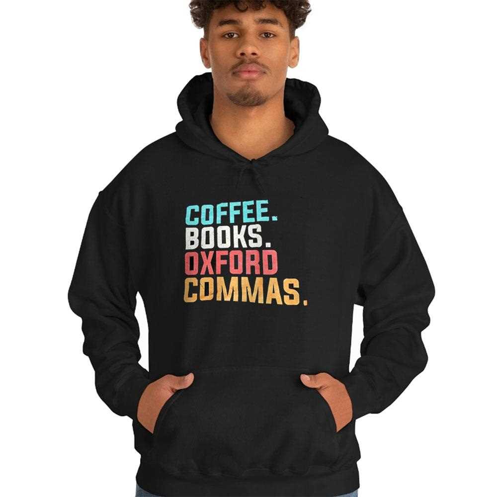 Coffee Books Oxford Commas Shirt Coffee Books Oxford Commas Shirt