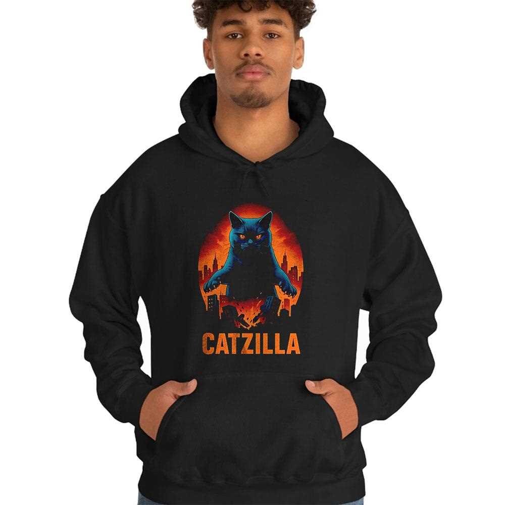 Funny Catzilla Pose T-shirt Funny Catzilla Pose T-shirt