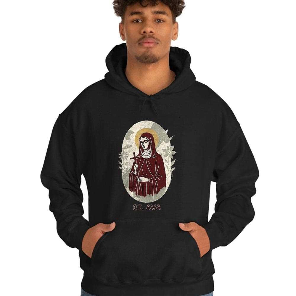 Saint Ava Religious Icon Style Personalized Shirt Saint Ava Religious Icon Style Personalized Shirt