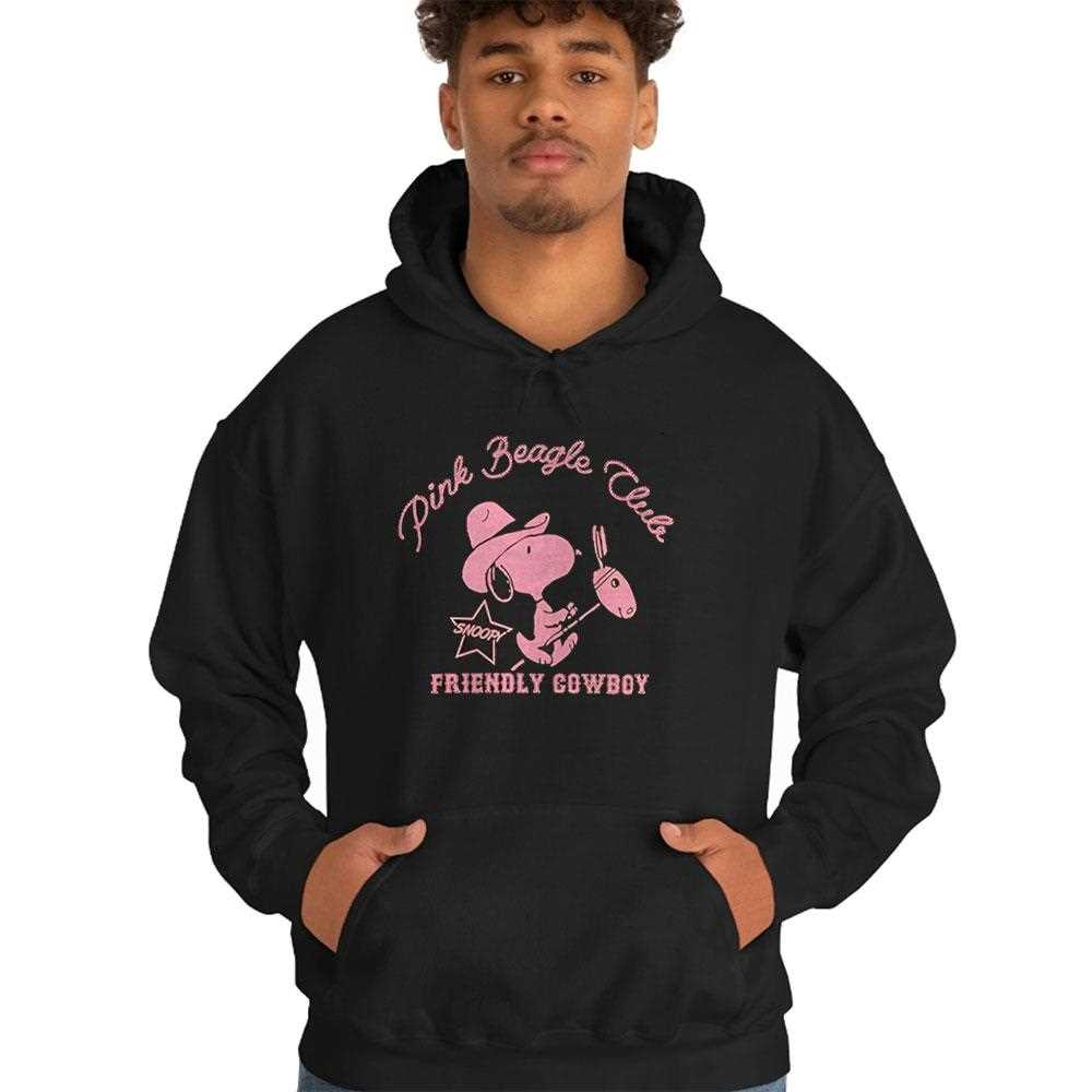 Snoopy Pink Beagle Club Friendly Cowboy Shirt Snoopy Pink Beagle Club Friendly Cowboy Shirt