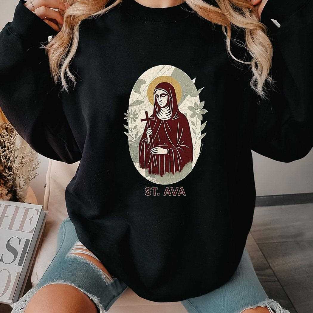 Saint Ava Religious Icon Style Personalized Shirt Saint Ava Religious Icon Style Personalized Shirt