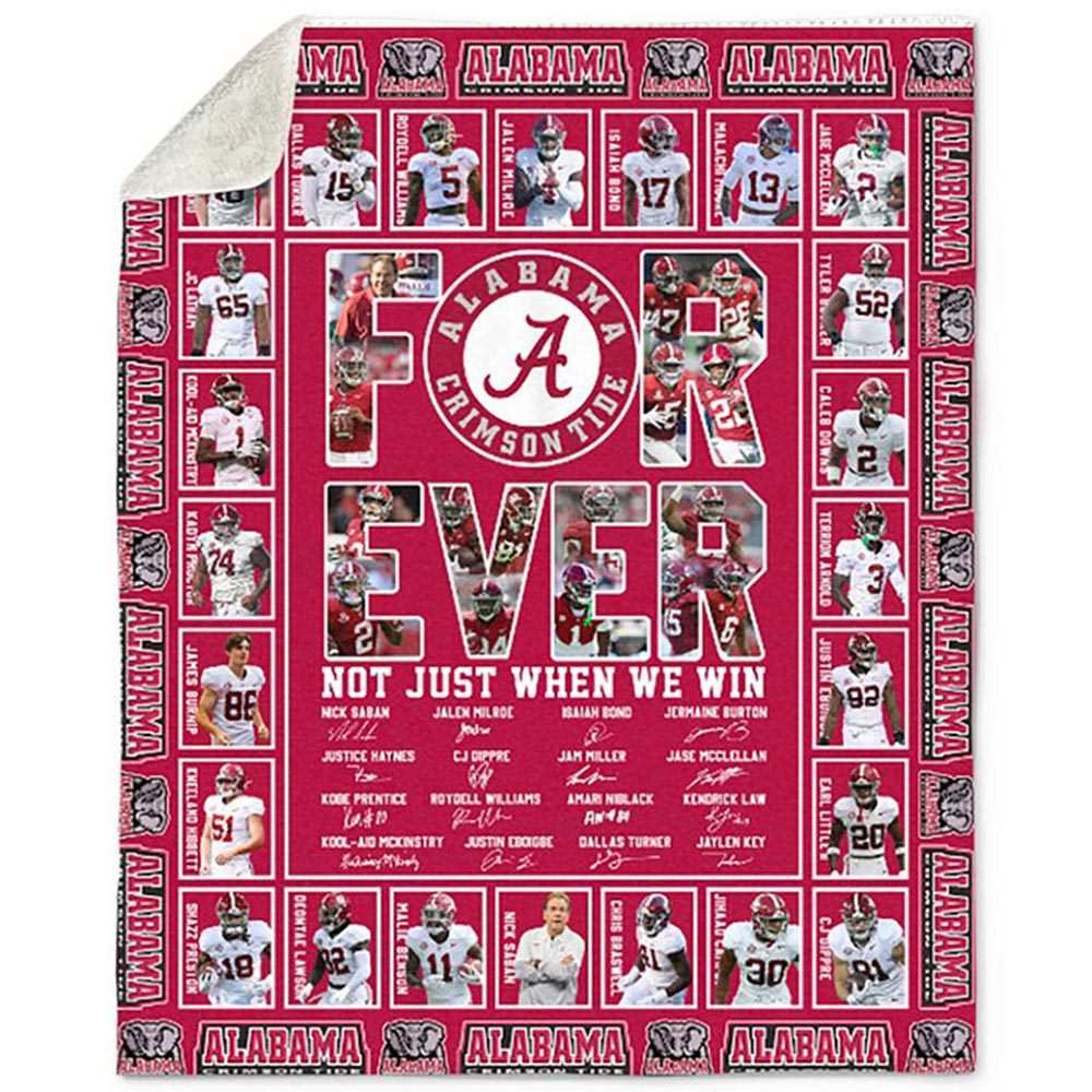 Alabama Crimson Tide Fan Forever Fleece Blanket Quilt