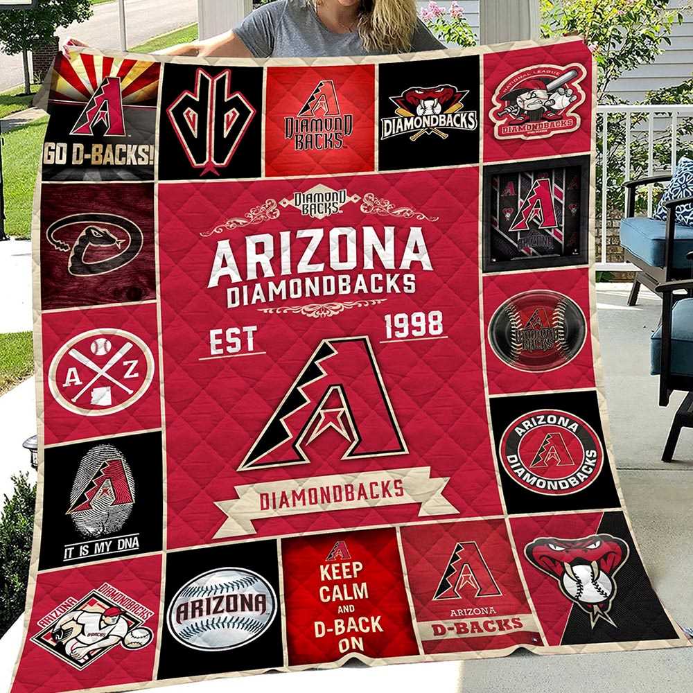 Arizona Diamondbacks Keep Calm And D-back On Fleece Blanket Quilt