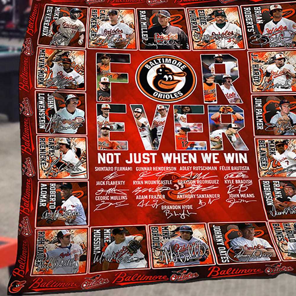 Baltimore Orioles For Ever Not Just When We Win Fleece Blanket Quilt