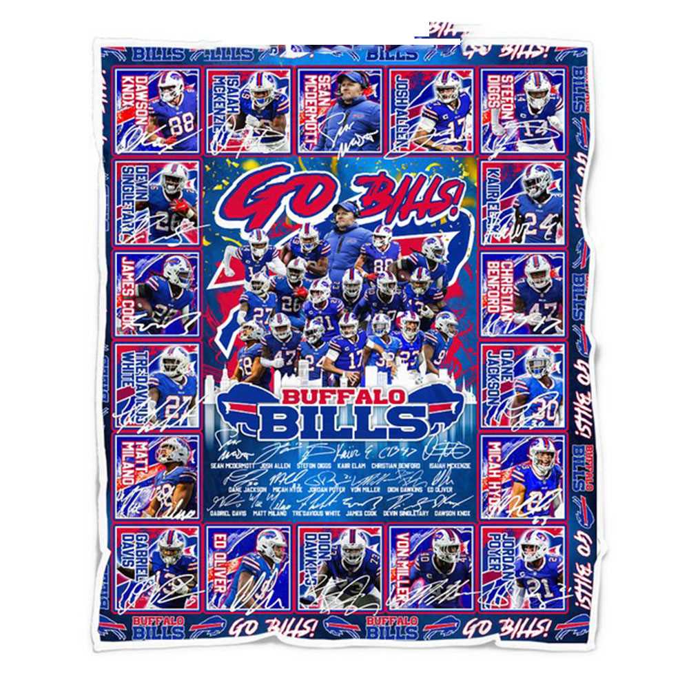 Buffalo Bills Highmark Stadium Legends Fleece Blanket Quilt