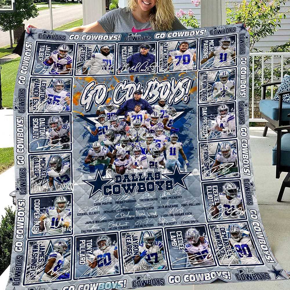 Dallas Cowboys Nfl Go Cowboys Fleece Blanket Quilt