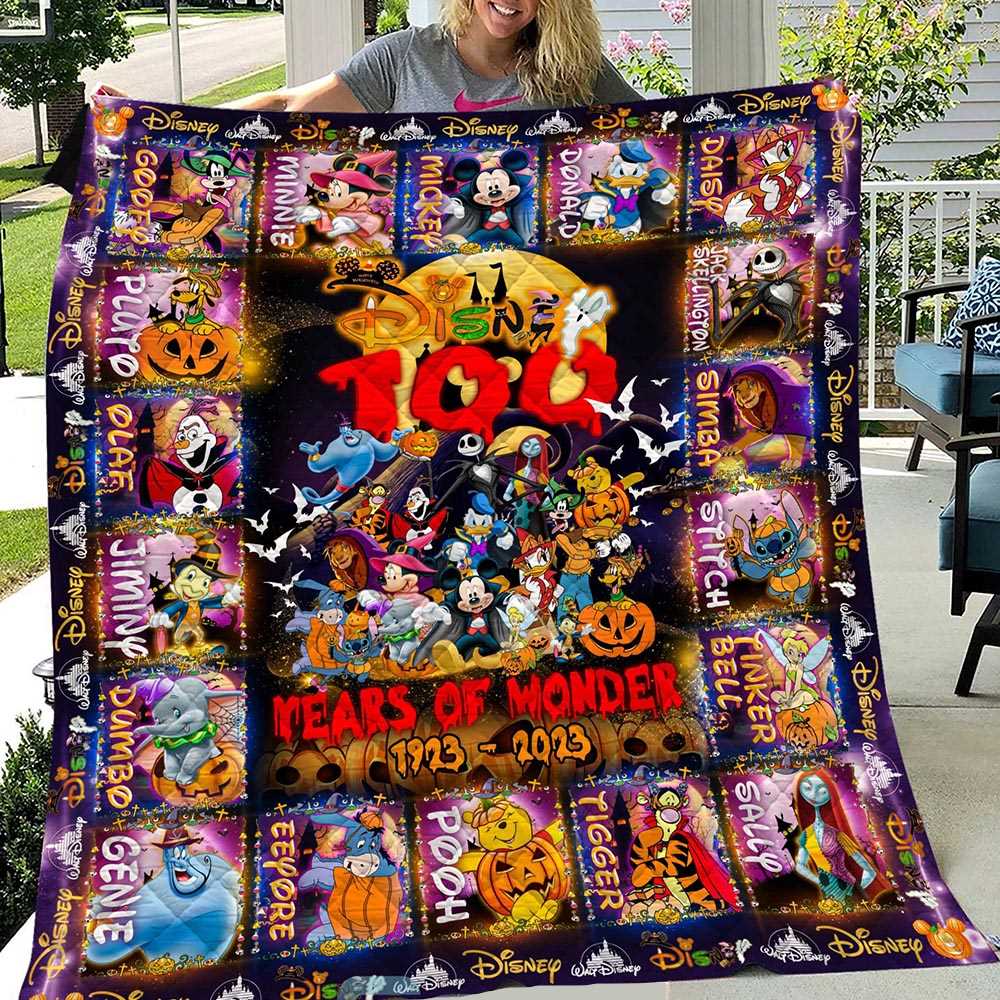 Disney 100 Years Of Wonder Halloween Treat And Trick Fleece Blanket