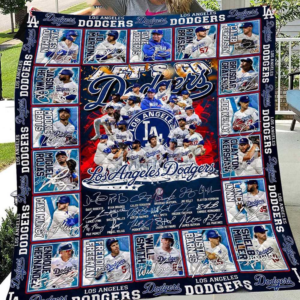 Los Angeles Dodgers Lets Go Dodgers Fleece Blanket Quilt Los Angeles Dodgers Lets Go Dodgers Fleece Blanket Quilt