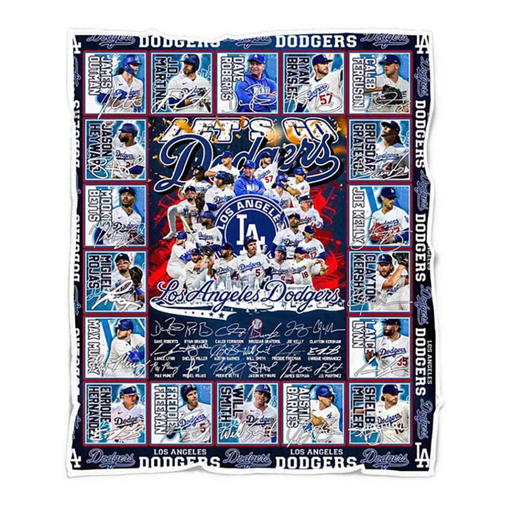 Los Angeles Dodgers Lets Go Dodgers Fleece Blanket Quilt Los Angeles Dodgers Lets Go Dodgers Fleece Blanket Quilt