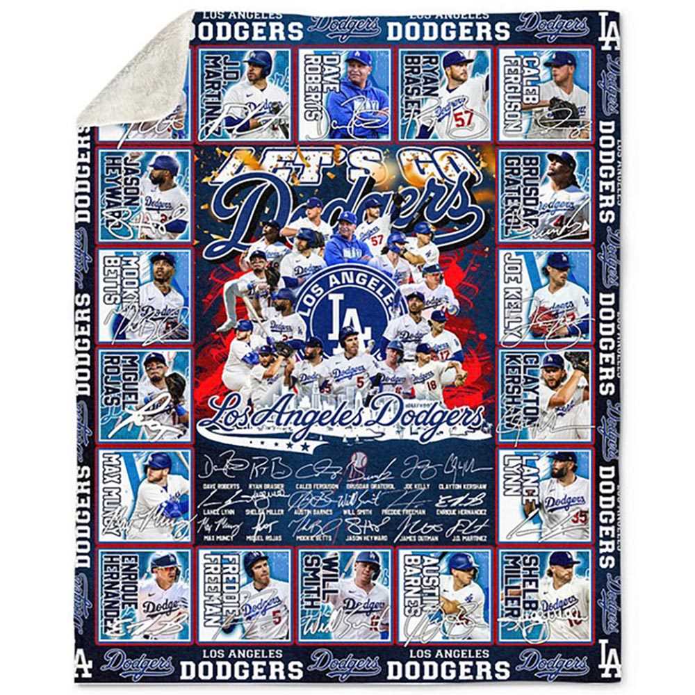 Los Angeles Dodgers Lets Go Dodgers Fleece Blanket Quilt Los Angeles Dodgers Lets Go Dodgers Fleece Blanket Quilt