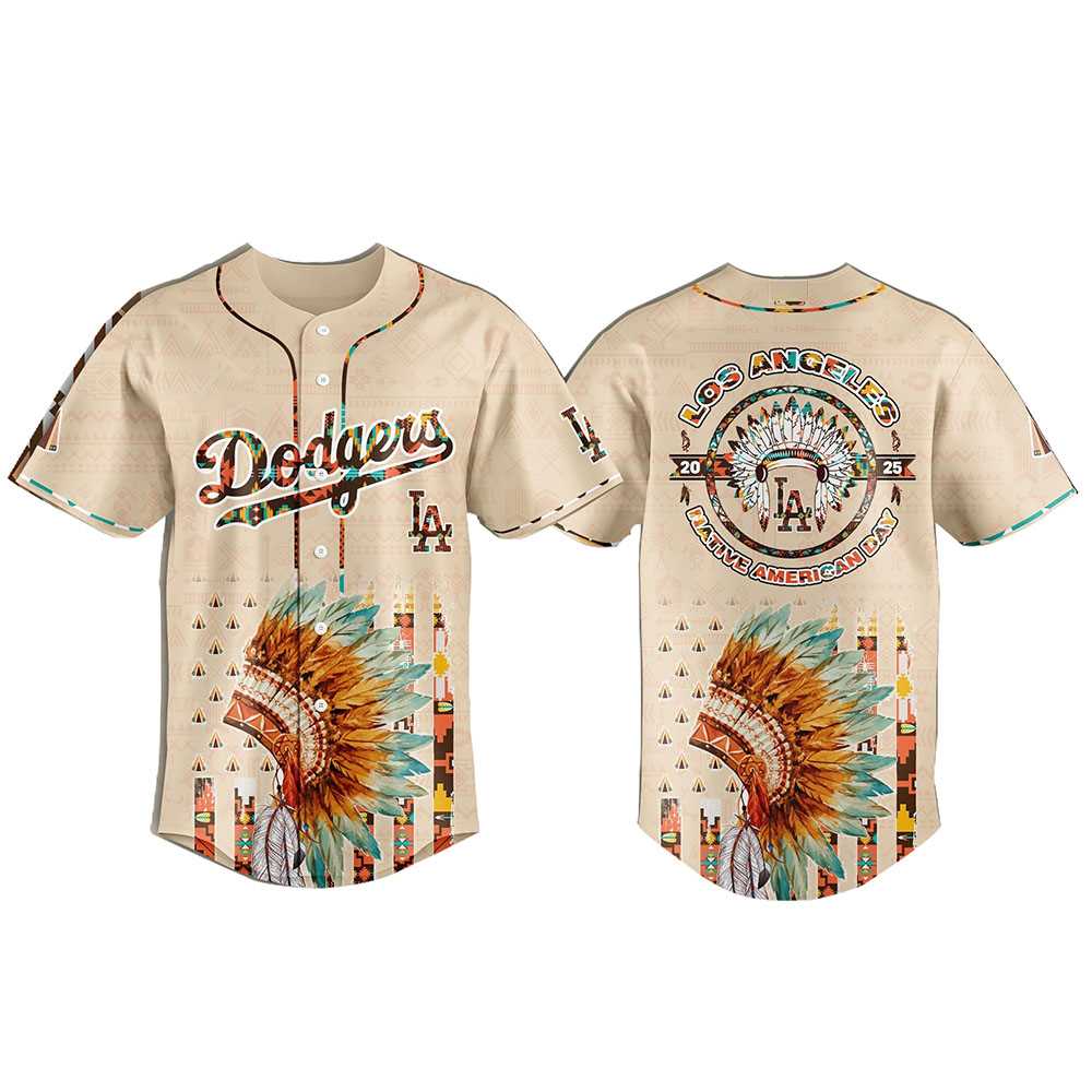 Los Angeles Dodgers Special Native American Day Baseball Jersey