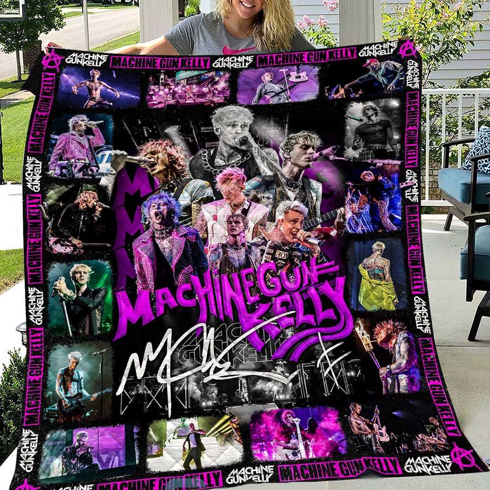 Machine Gun Kelly Mgk Rapper Music Fleece Blanket Quilt Machine Gun Kelly Mgk Rapper Music Fleece Blanket Quilt