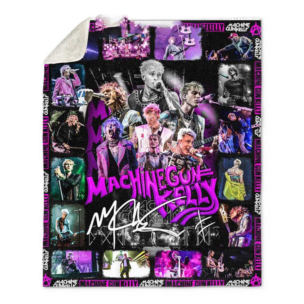 Machine Gun Kelly Mgk Rapper Music Fleece Blanket Quilt Machine Gun Kelly Mgk Rapper Music Fleece Blanket Quilt