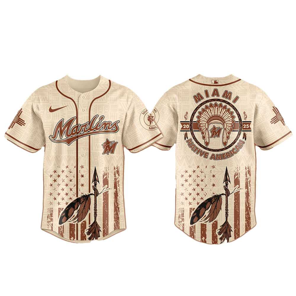 Miami Marlins Native American Heritage Month 2025 Jersey
