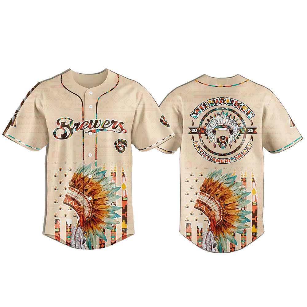 Milwaukee Brewers Special Native American Day Baseball Jersey