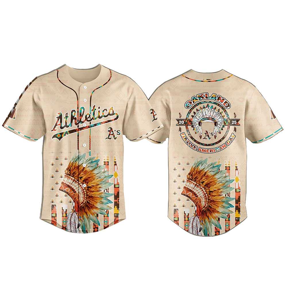 Oakland Athletics Special Native American Day Baseball Jersey