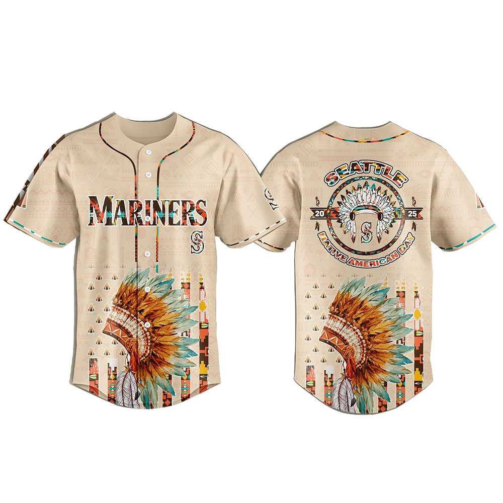 Seattle Mariners Special Native American Day Baseball Jersey Seattle Mariners Special Native American Day Baseball Jersey