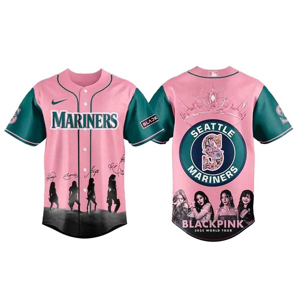Seattle Mariners X Queens Of K-pop Black Pink Tour 2025 Jersey Seattle Mariners X Queens Of K-pop Black Pink Tour 2025 Jersey