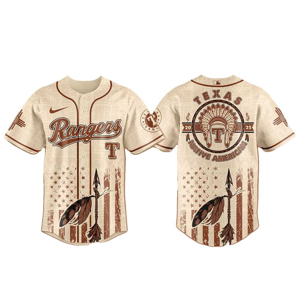 Texas Rangers Native American Heritage Month 2025 Jersey