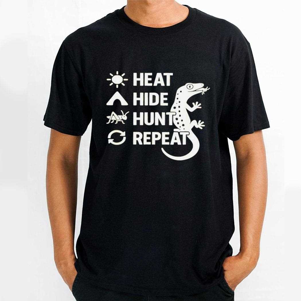 Gecko Eat Hide Hunt Repeat Shirt Gecko Eat Hide Hunt Repeat Shirt