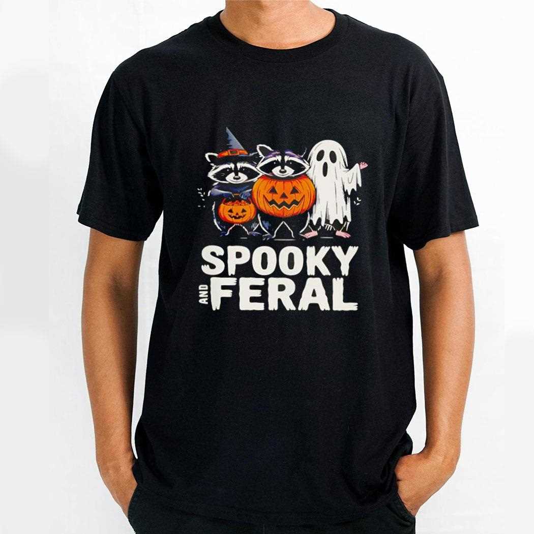 Ghost Raccoon Opossum Spooky And Feral Halloween Shirt Ghost Raccoon Opossum Spooky And Feral Halloween Shirt