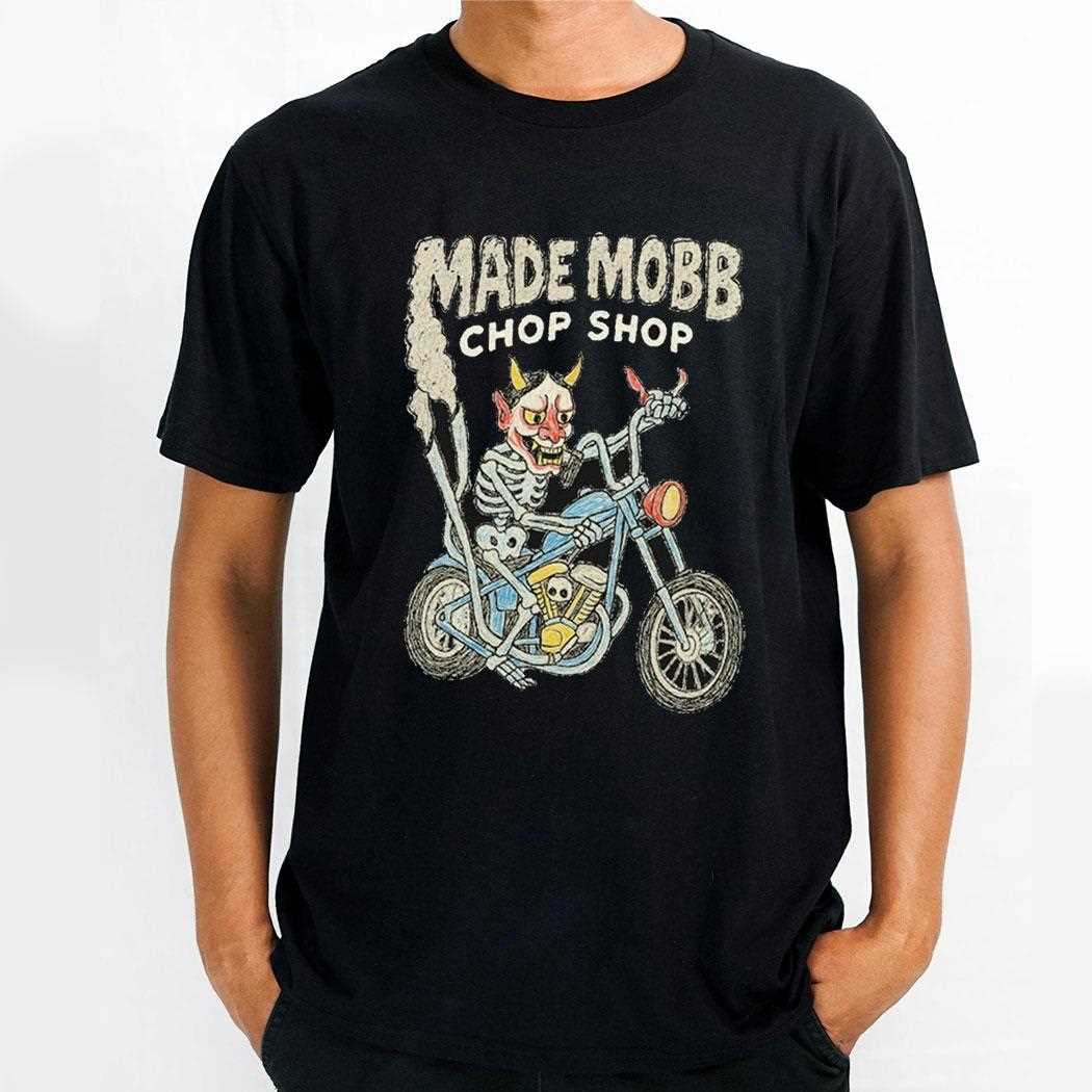 Made Mobb Chop Shop Skeleton Motor Shirt