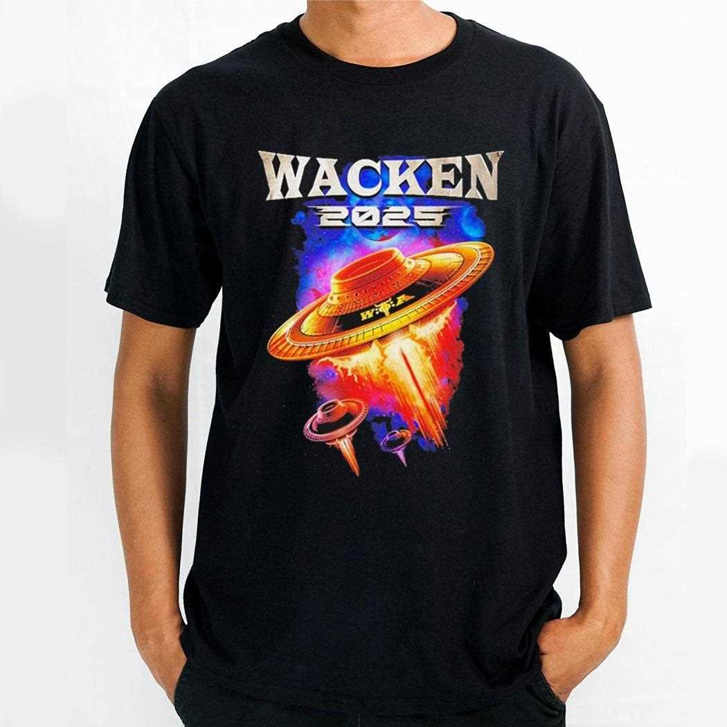 Wacken 34 Years Of Metal Madness Saucer 2025 Ufo Shirt