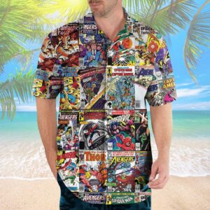 80s Marvel Comic Covers Hawaiian Shirt