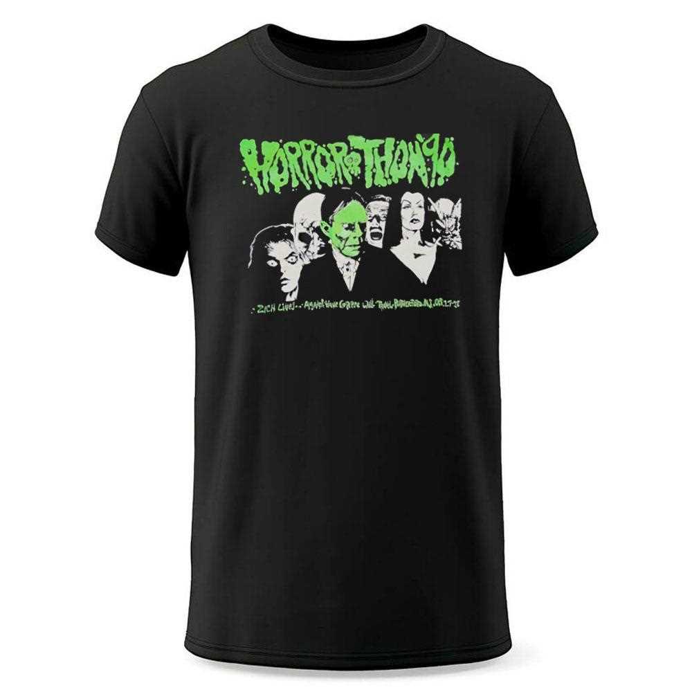 Monsters Horrorthon 1990 Green Drip Shirt Monsters Horrorthon 1990 Green Drip Shirt