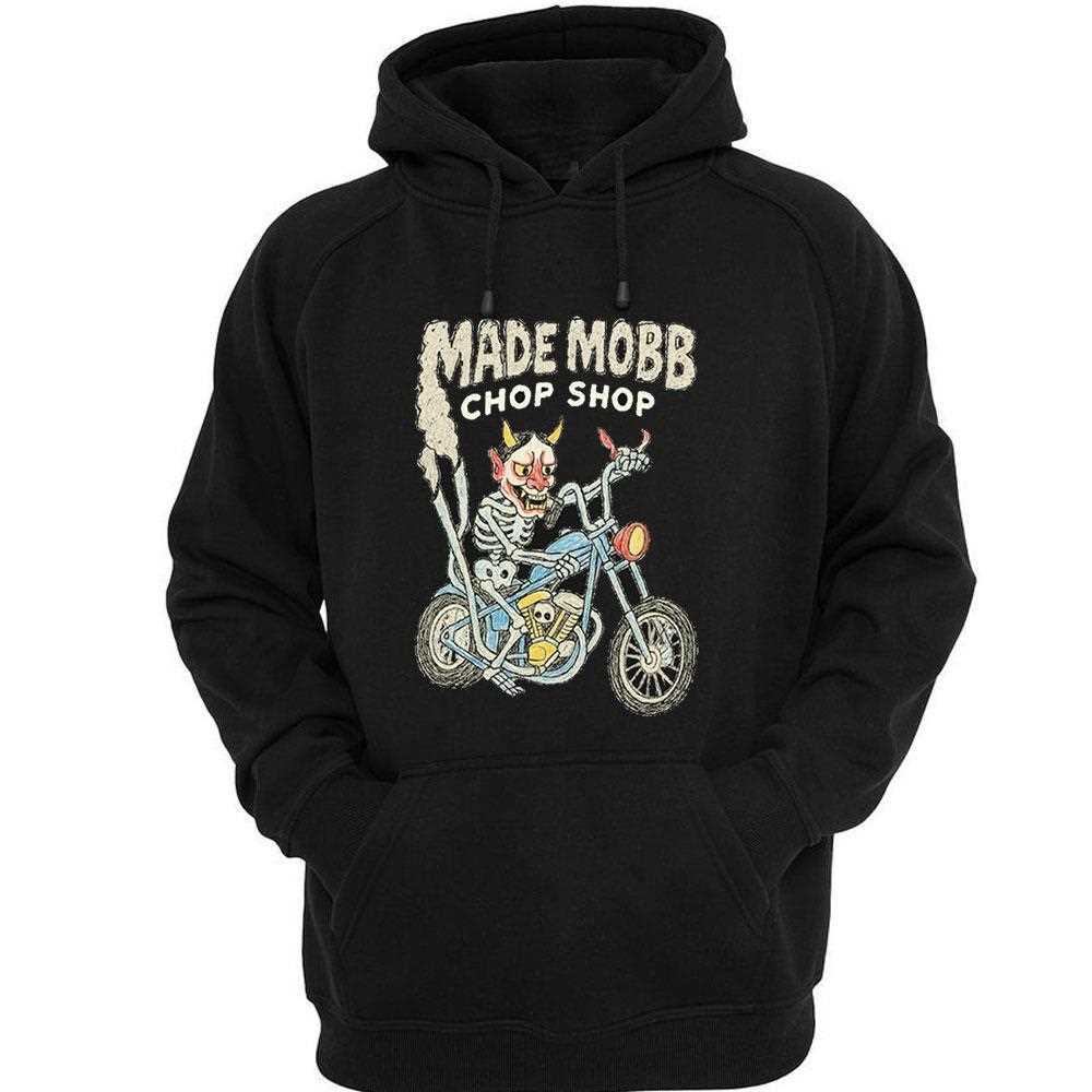 Made Mobb Chop Shop Skeleton Motor Shirt Made Mobb Chop Shop Skeleton Motor Shirt