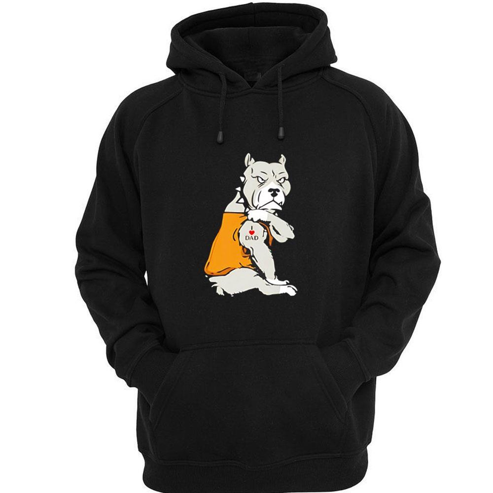 Pitbull Dog Tattoo I Love Dad Shirt Pitbull Dog Tattoo I Love Dad Shirt